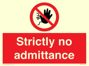 strictly no admittance